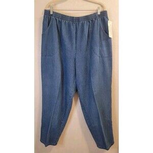 Just For Women Plus Size Blue Jeans Size 26W Petite Stretch Waistband 2 Pockets